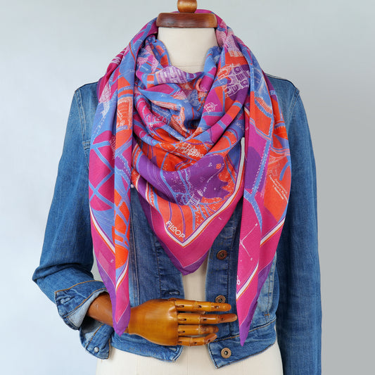 Tuch mit Münchner Stadtplan von 1890