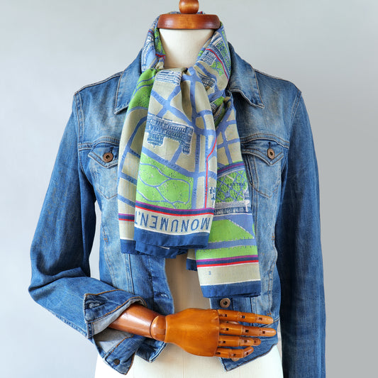 Tuch mit Münchner Stadtplan von 1890