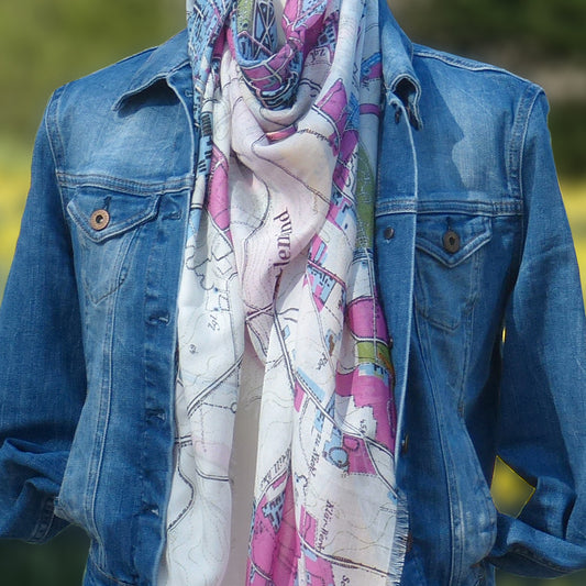 Tuch mit Kölner Stadtplan von 1895