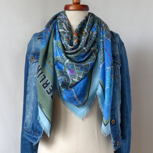 Tuch mit Berliner Stadtplan aus dem Jahr 1928